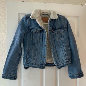 Levi's Blue Denim Jacket with Sherpa Lining